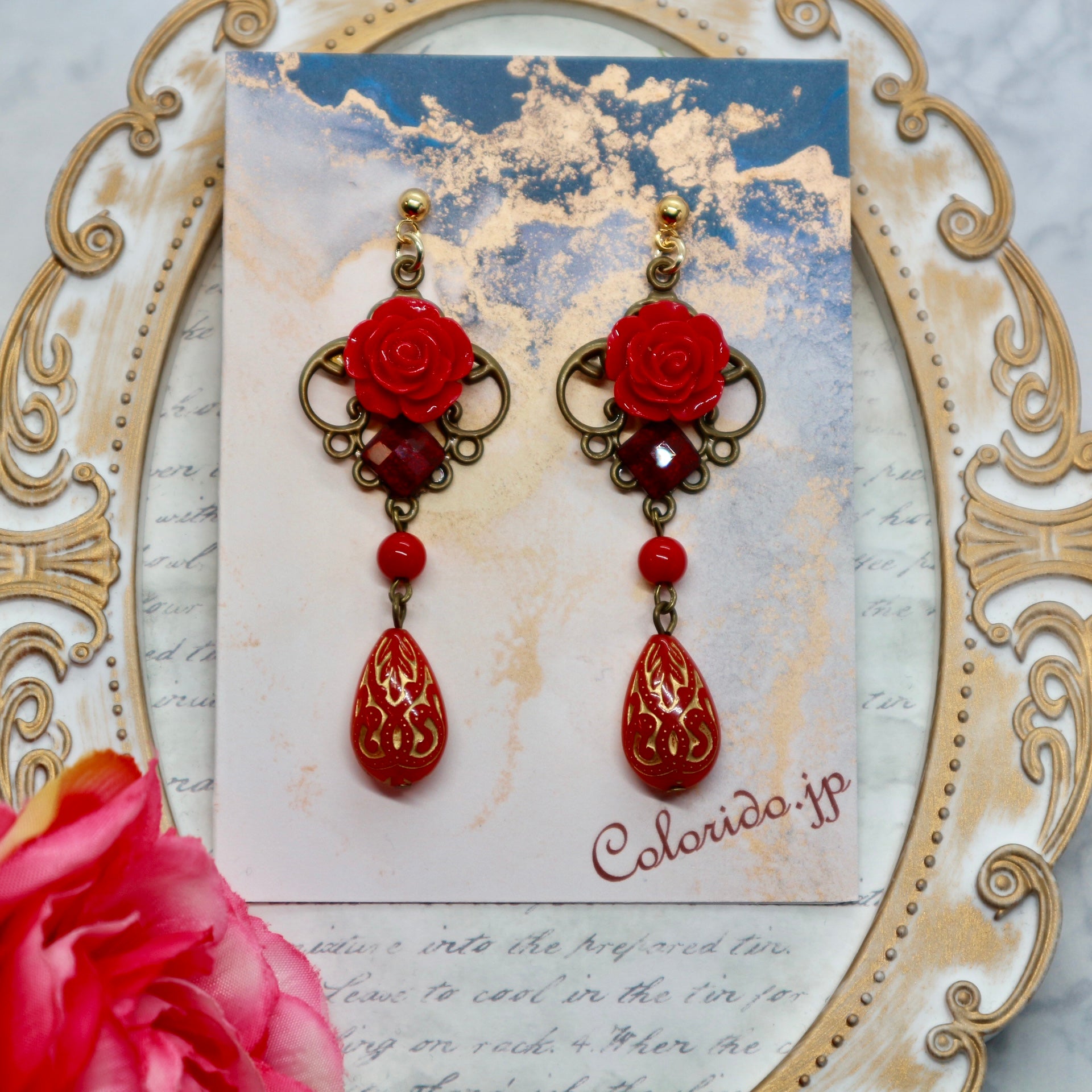 ★ フラメンコ　ファルダ、ピアス3点 ☆ フラメンコ ファルダ、ピアス3点 ☆ フラメンコ ファルダ、ピアス3